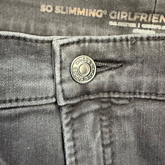 Chico's So Slimming Beaded Vine Girlfriend Ankle Jeans 34" waist - Picture 9 of 9